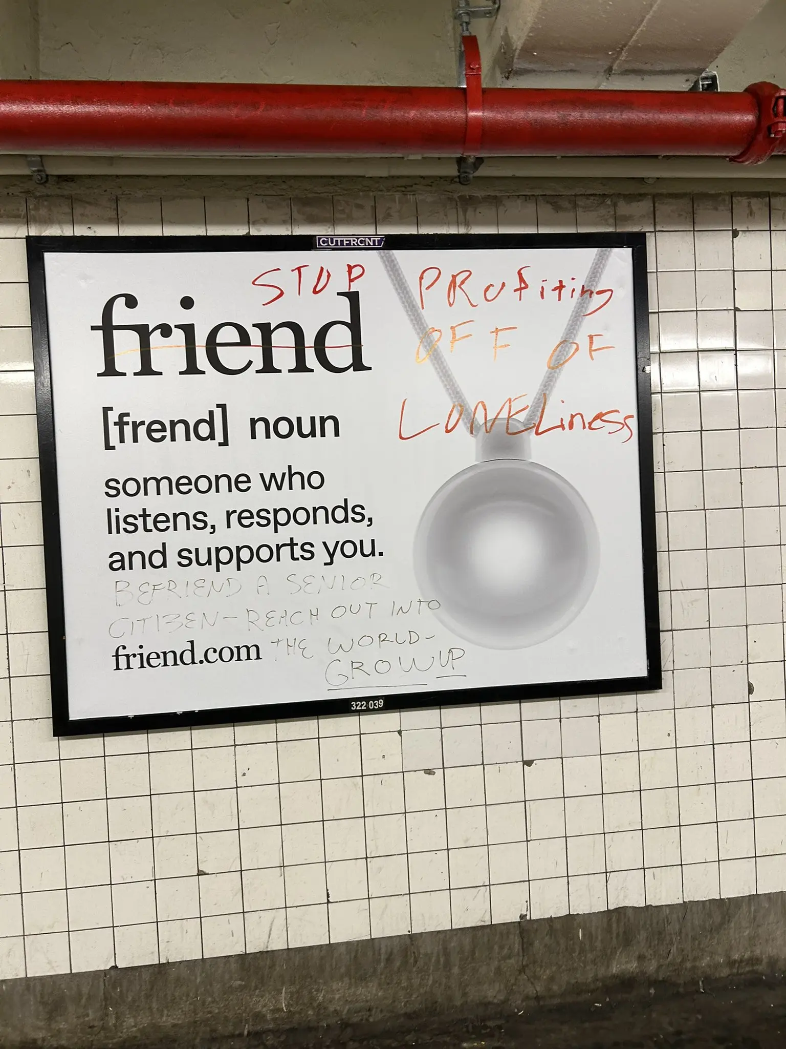 <s>friend</s>STOP PRofiting OFF OF LONELINESS
BEFRIEND A SENIOR CITIZEN–REACH OUT INTO THE WORLD-<u>GROW UP</u>