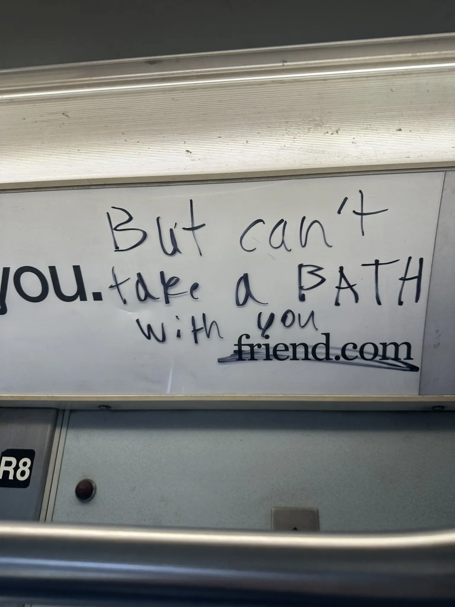 But can't take a BATH with you
<s>friend.com</s>