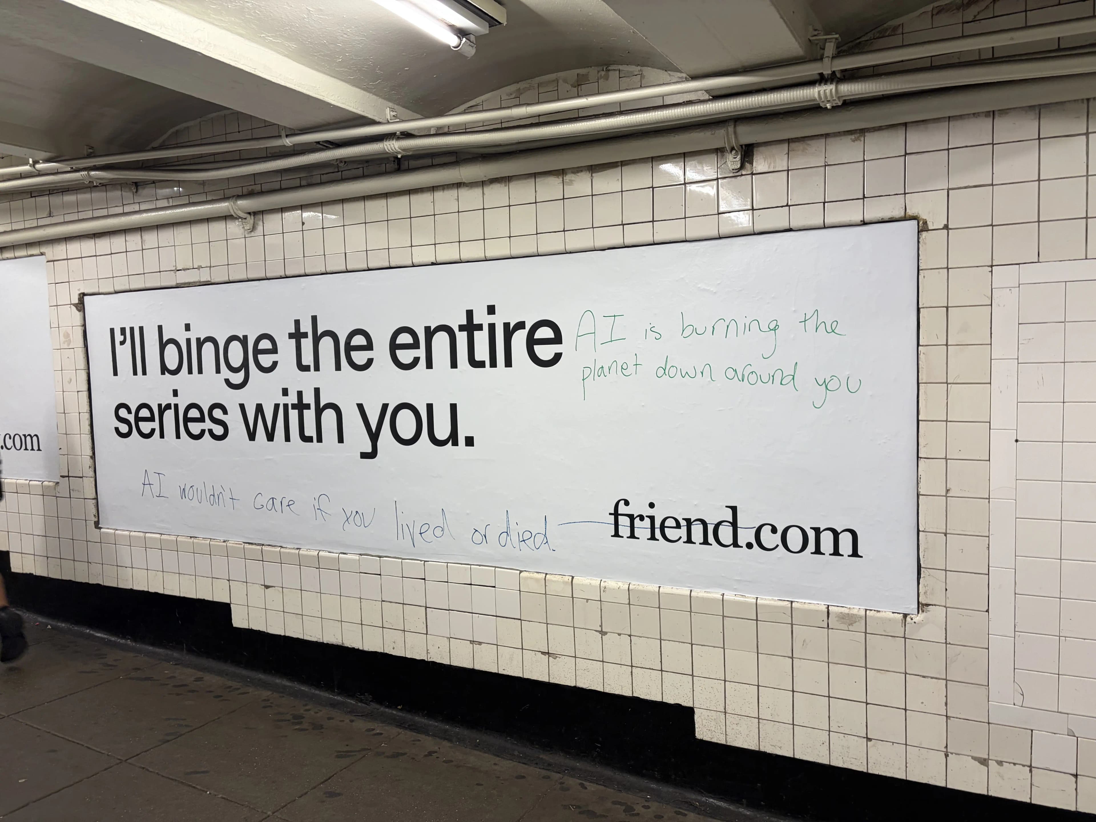 AI is burning the planet down around you
AI wouldn't care if you lived or died.
<s>friend</s>.com