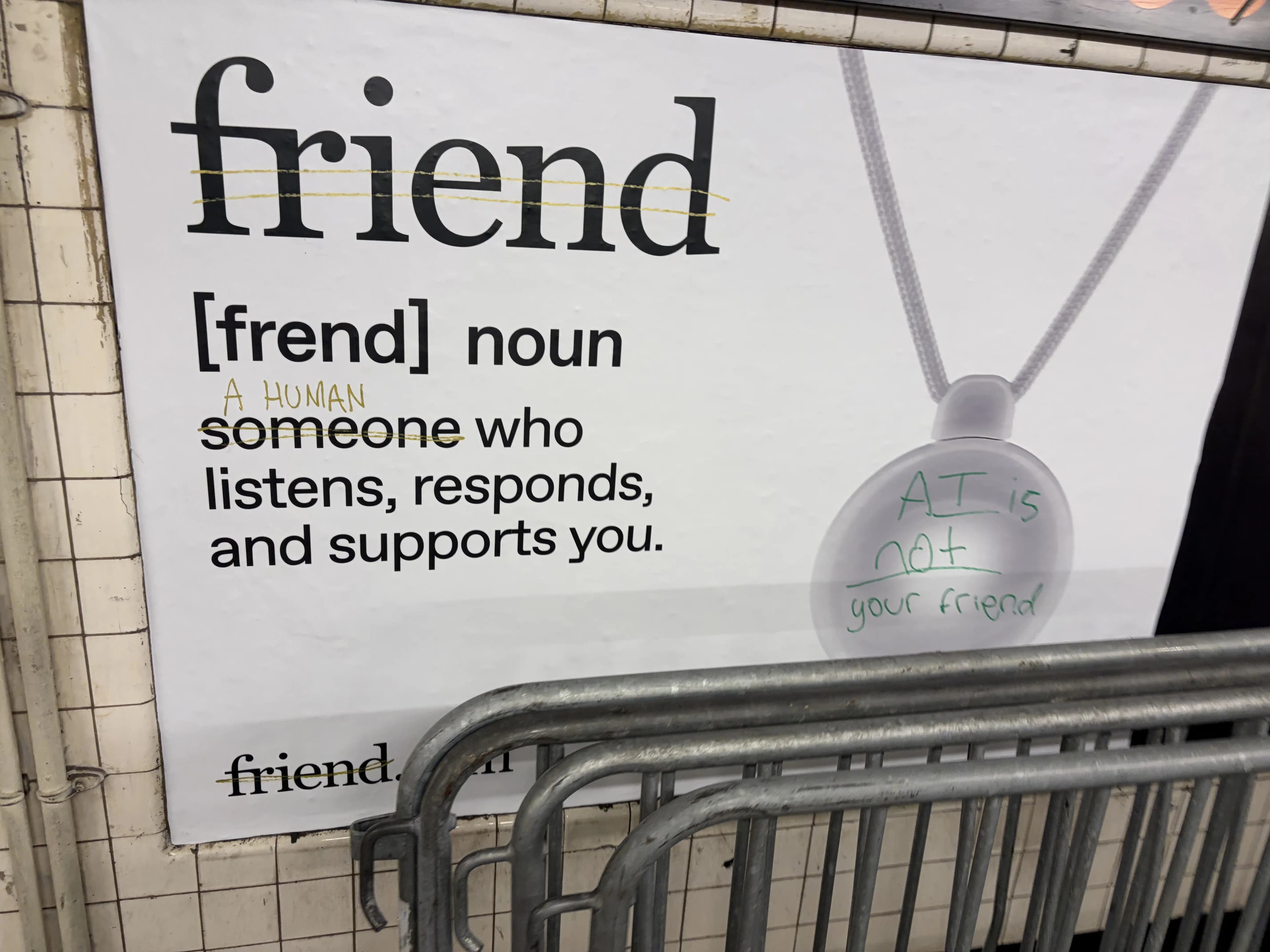 <s>friend</s>
<s>someone</s>A HUMAN
AI is <u>not</u> your friend
<s>friend</s>.com