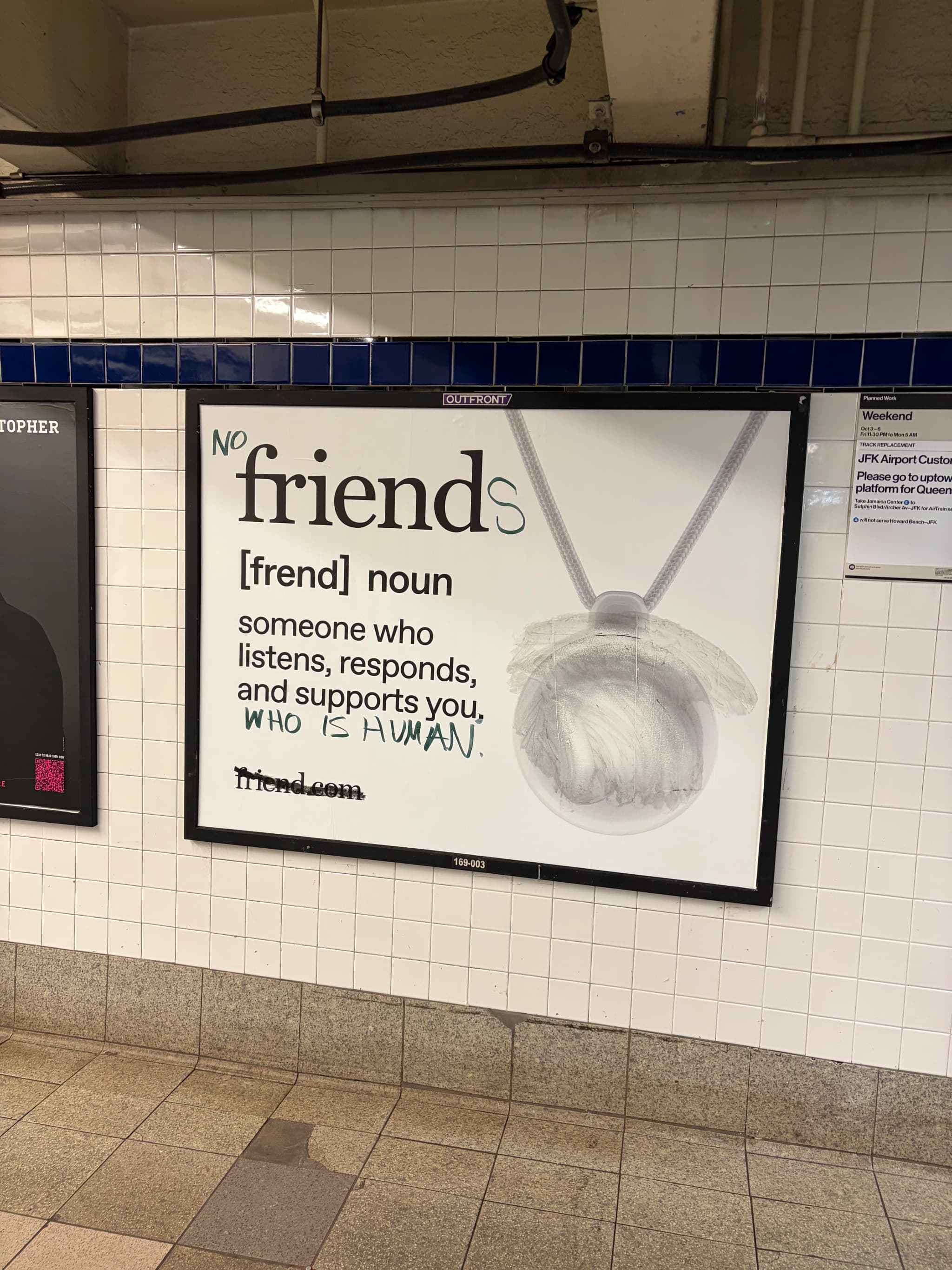 NO friends
WHO IS HUMAN
<s>friend.com</s>